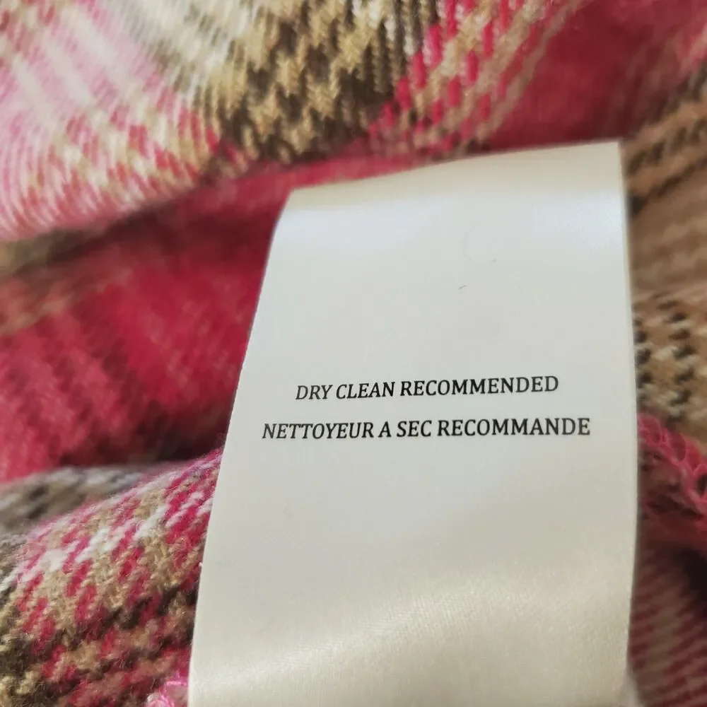 BLANKNYC Shacket Women Size XL Pink Brown Plaid Flannel Snap Buttons New - Picture 13 of 13